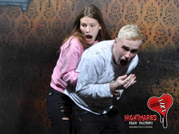 Couple in Nightmares Fear Factory on Valentine's Day