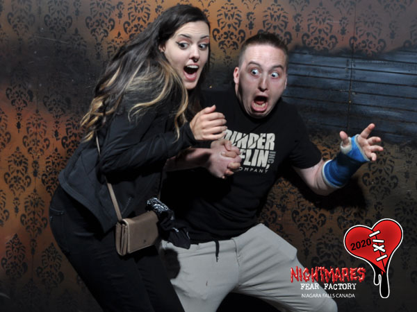 Couple in Nightmares Fear Factory on Valentine's Day