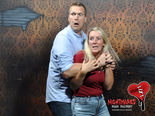 Couple in Nightmares Fear Factory on Valentine's Day